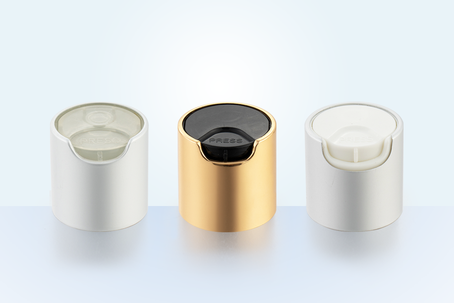 Etichetta in alluminio Alluminio-plastic 24/410 Disco Top Cap, Premere Top Capit, Disc Press Cap per Bottle a lozione