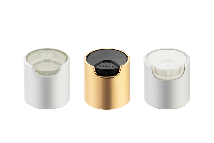 Etichetta in alluminio Alluminio-plastic 24/410 Disco Top Cap, Premere Top Capit, Disc Press Cap per Bottle a lozione