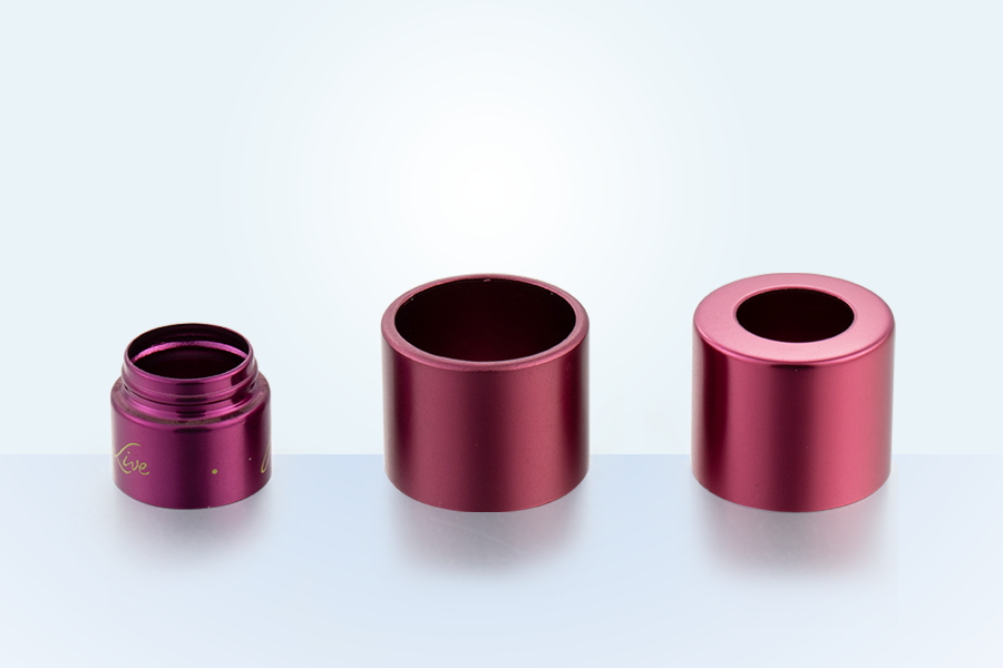 Con accessorio per imballaggi cosmetici in alluminio arco