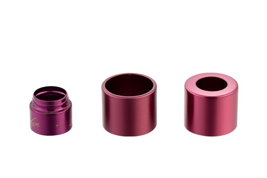 Con accessorio per imballaggi cosmetici in alluminio arco